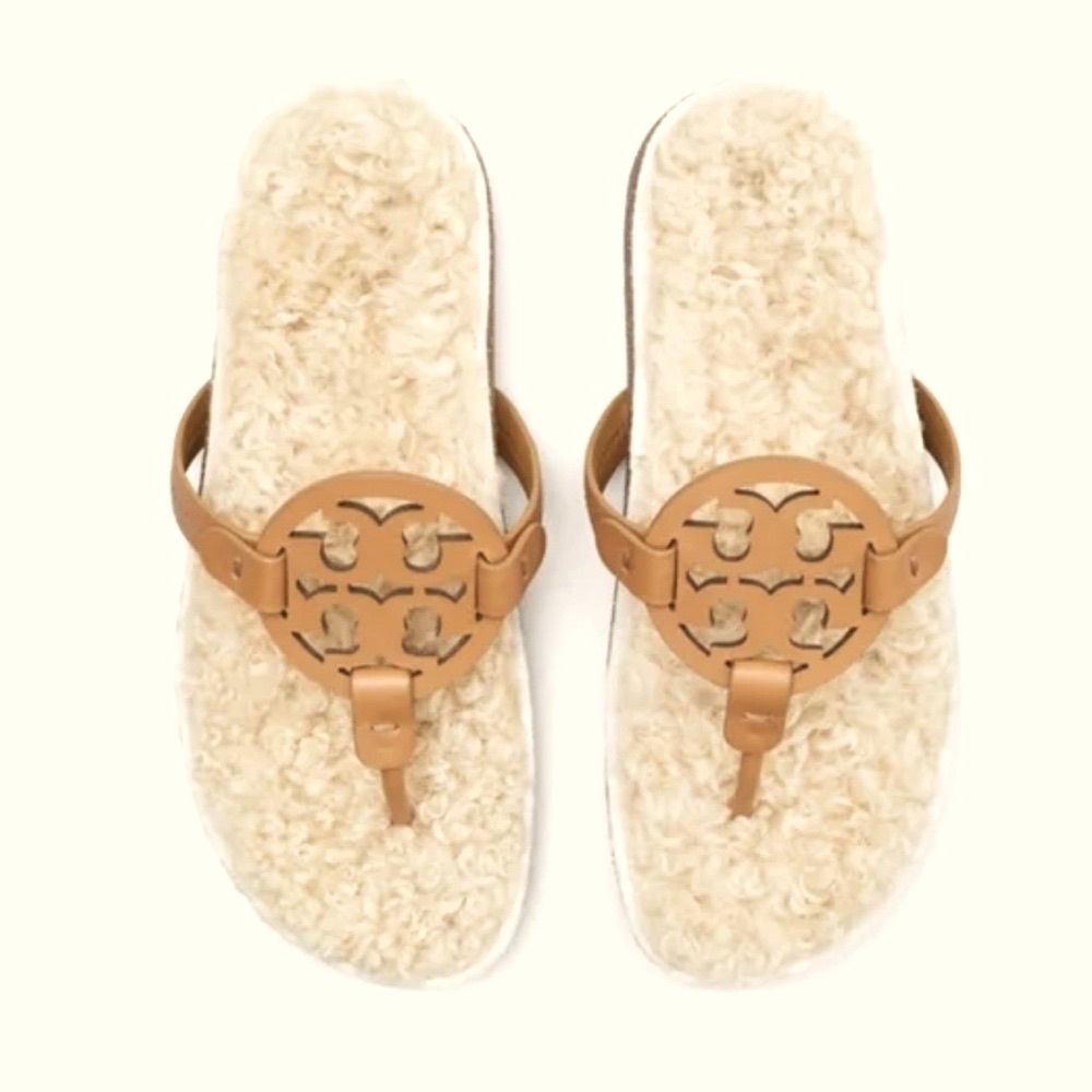 NIB | TORY BURCH Miller Cloud Shearling Sandal | 9.5